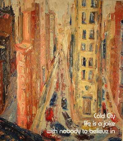 Cold City, from a painting by Mandy.